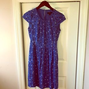 Blue polka dot dress